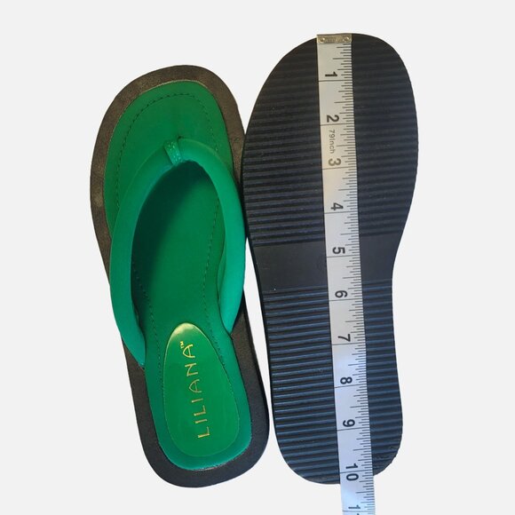 Liliana Green and Black Sandals - Size 8 - Picture 5 of 7